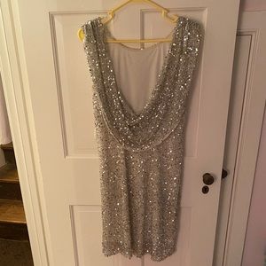Sparkle scoop back dress